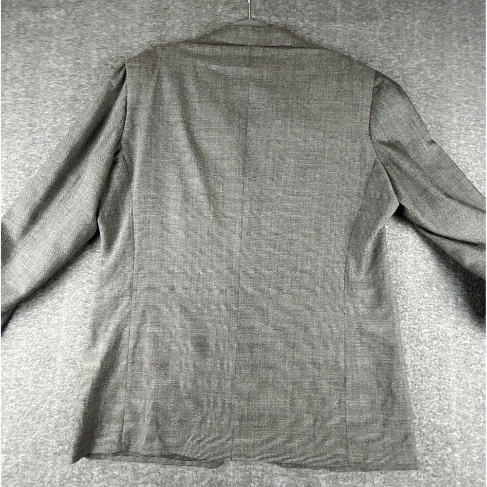 Ermenegildo Zegna Soft Wool Blazer Mens Sz 44L Gray Tweed Houndstooth 3 Button - Picture 2 of 12